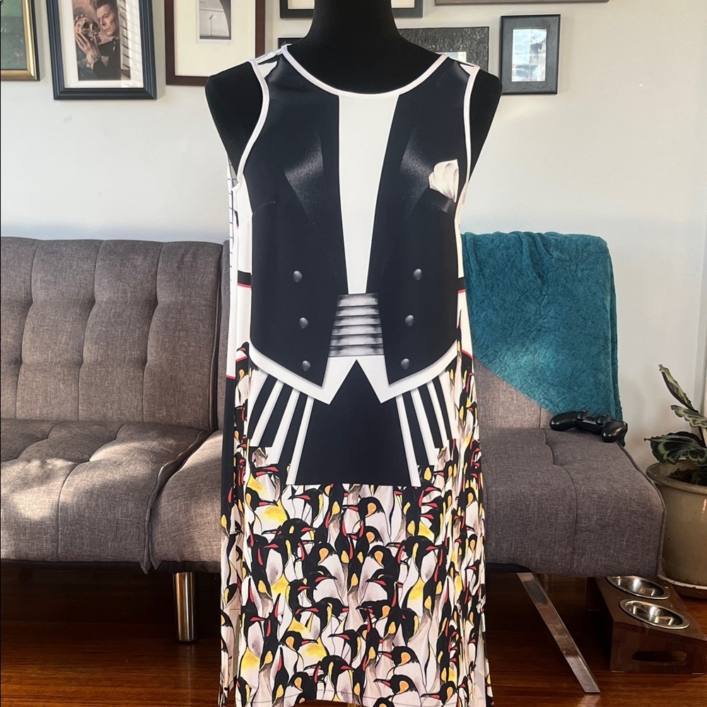 Clover Canyon Black and White Graphic Midi Dress Size XS